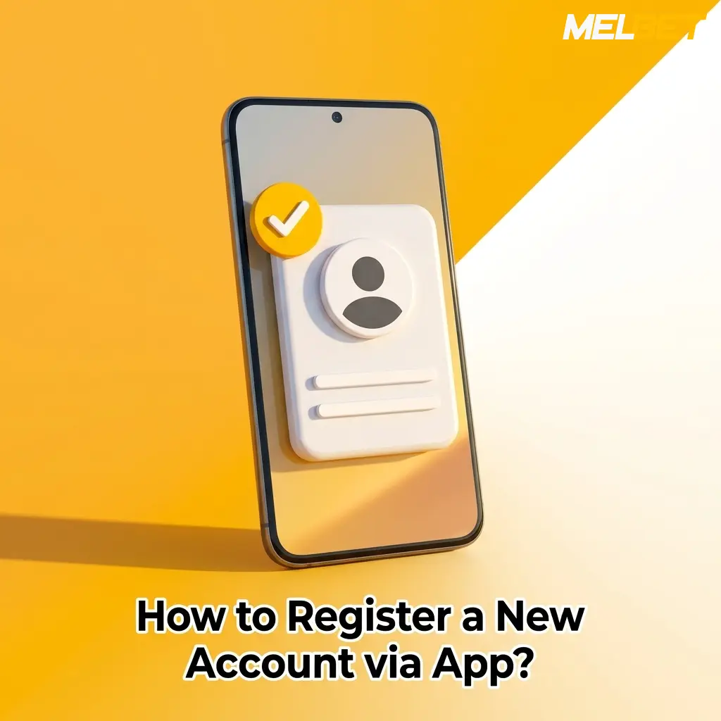 Step-by-step guide showing how to register a new account through a mobile app interface