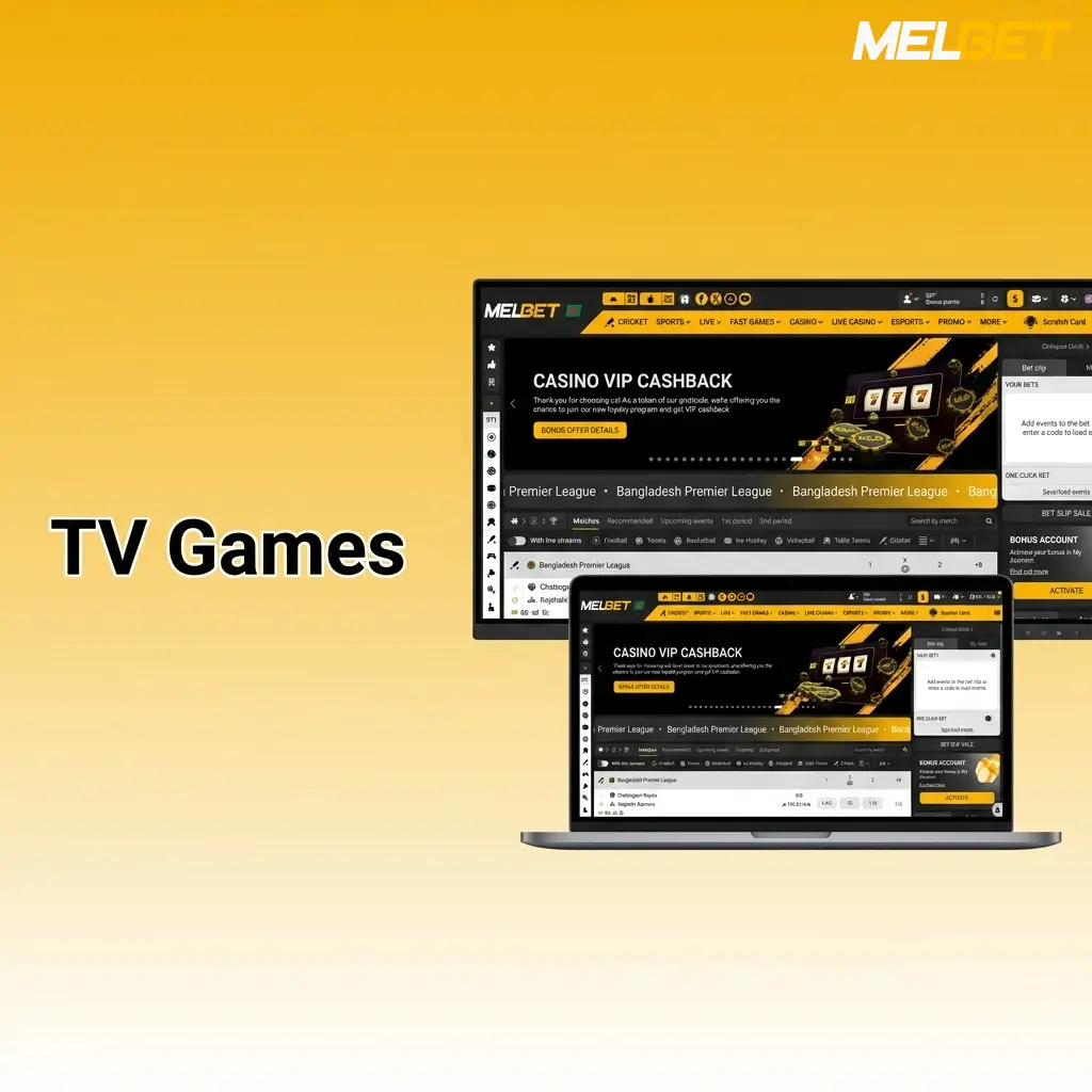 A collection of popular TV games displayed on screen, featuring interactive entertainment for home gaming experiences