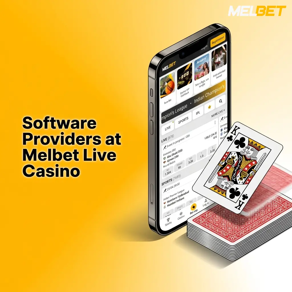 Top software providers powering Melbet Live Casino including Evolution Gaming, Ezugi, and Pragmatic Play